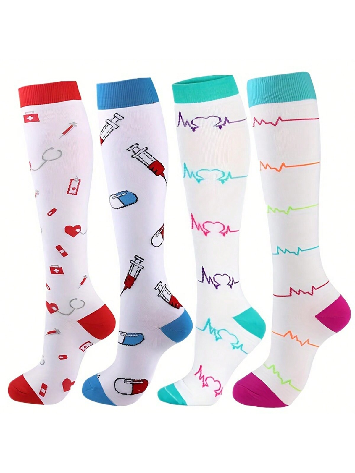 ナースコンプレッションソックス メンズ レディース 4足組  - Compression Sock Medical のレビューと価格