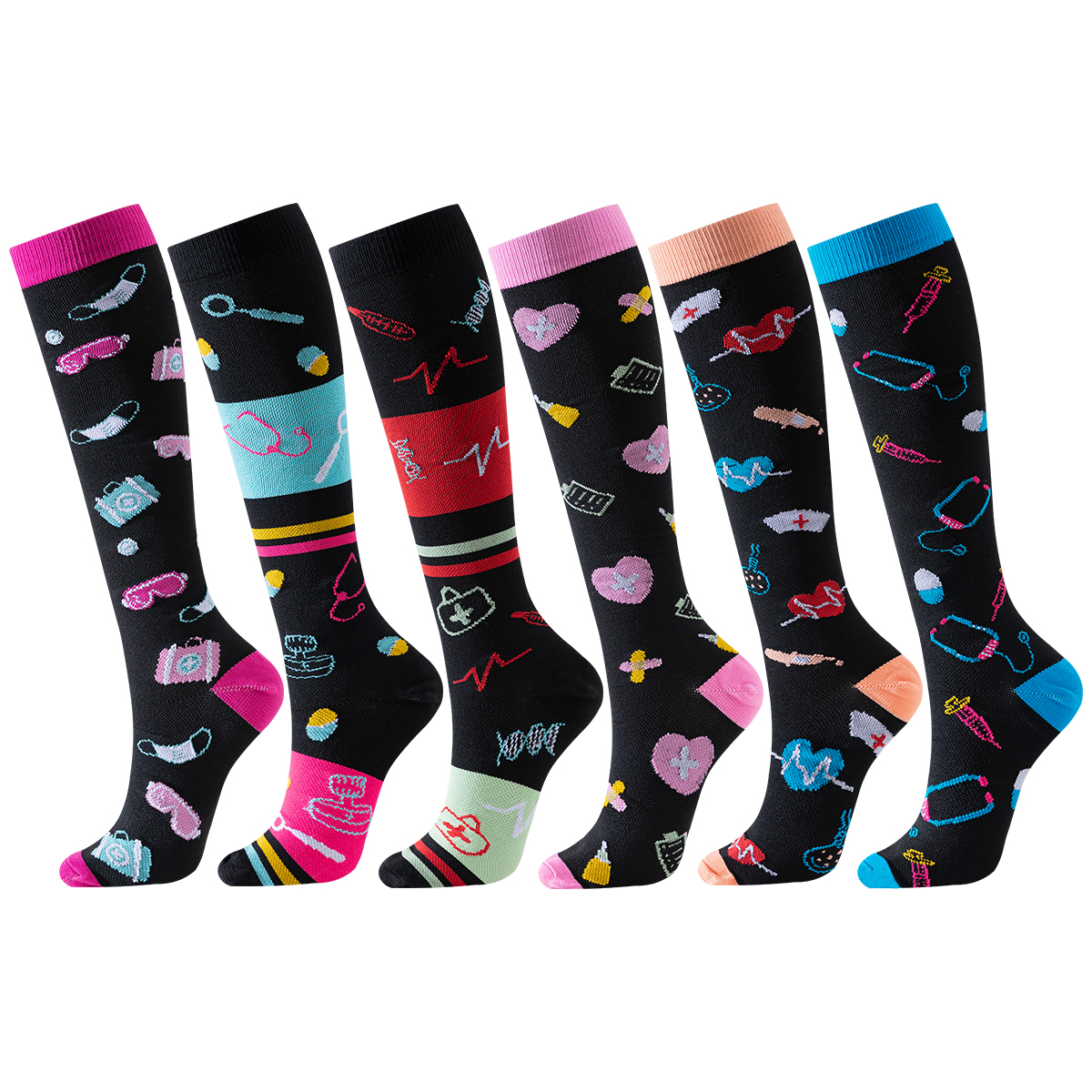ナースコンプレッションソックス メンズ レディース 4足組  - Compression Sock Medical のレビューと価格