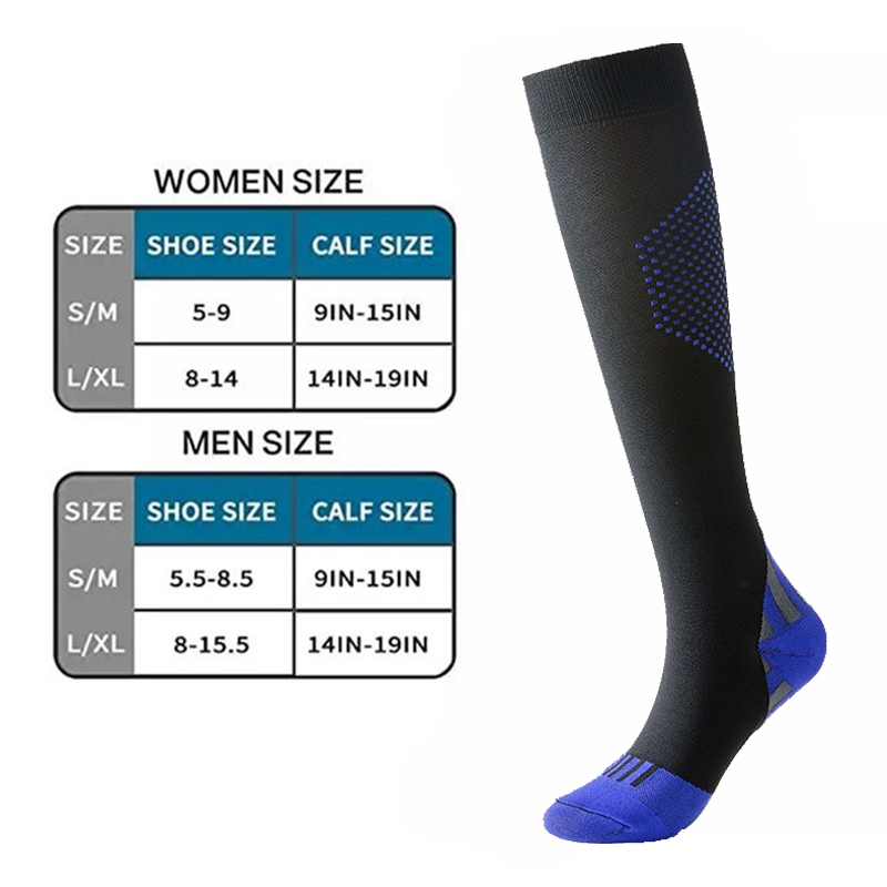 男性と女性のための膝の高圧縮ソックス,看護ソックス,サッカー - Compression Sock Medical のレビューと価格