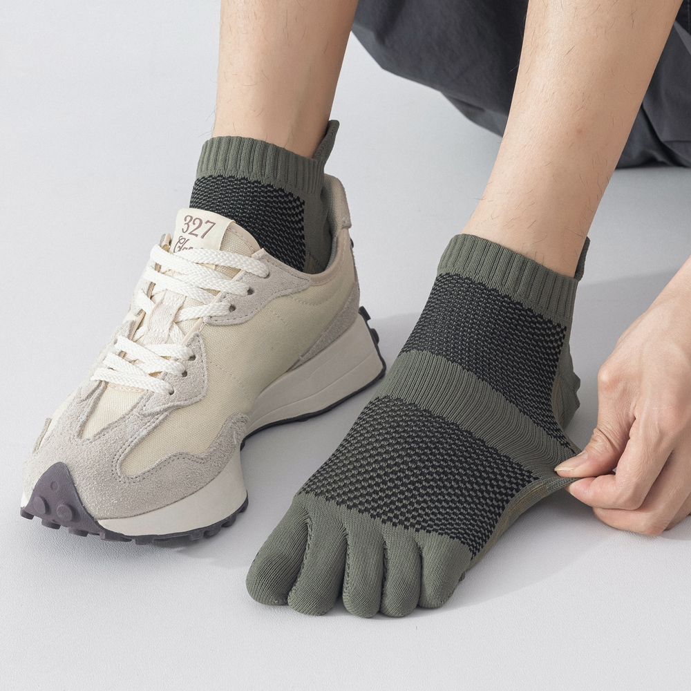 5 ペアスポーツつま先ソックス男性テリーソールショートアンク - Ankle Sock Low Cut のレビューと価格