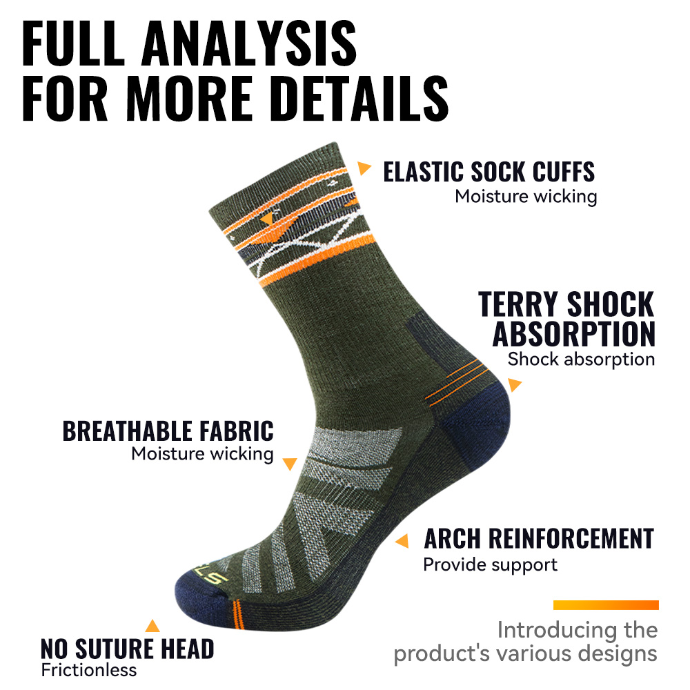 WRELS 1/2/3 ペアメリノウールハイキングソックス通 - Wool Hiking Sock のレビューと価格