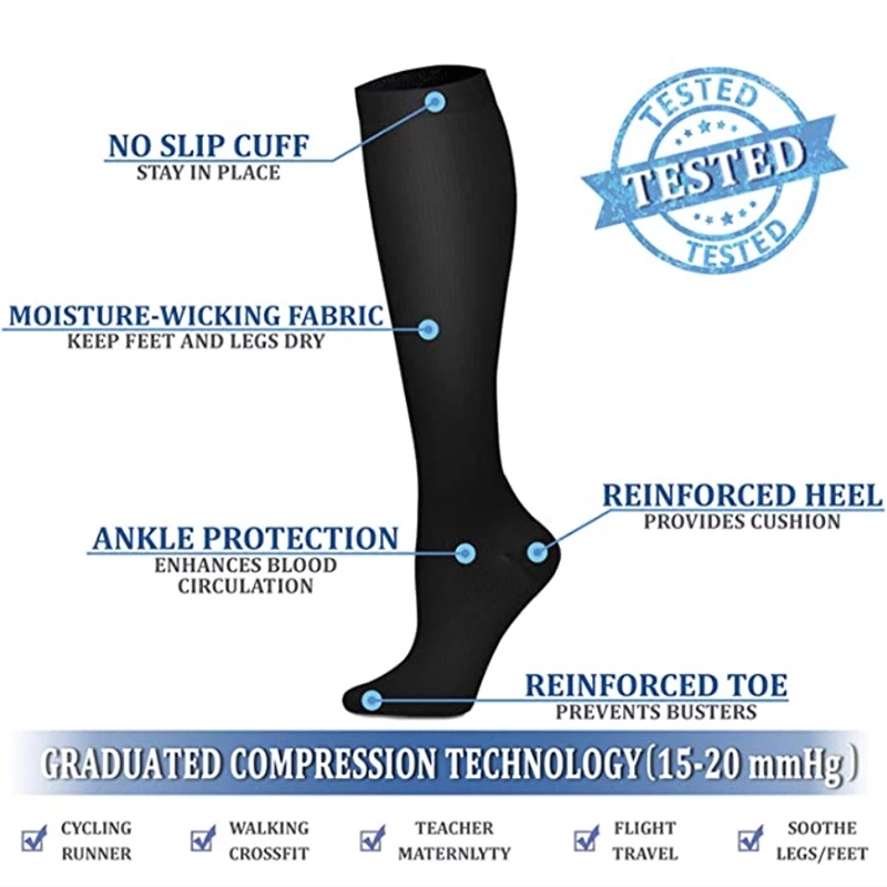 S-XXL 圧縮靴下男性女性フライト旅行弾性チューブナース浮 - Compression Sock Medical のレビューと価格