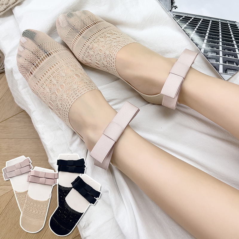 バレエ風ガールズソックス、ロリータ風レースアップ通気性ローカ - Invisibility Sock Loafer のレビューと価格