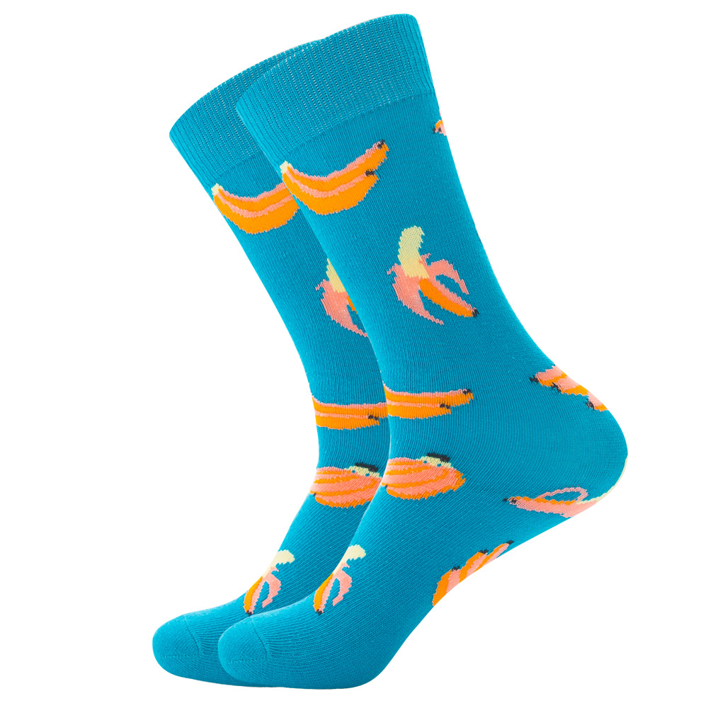 男性と女性のための動物と果物のデザインの綿の靴下,ユニセック - Cotton Crew Sock Pack のレビューと価格