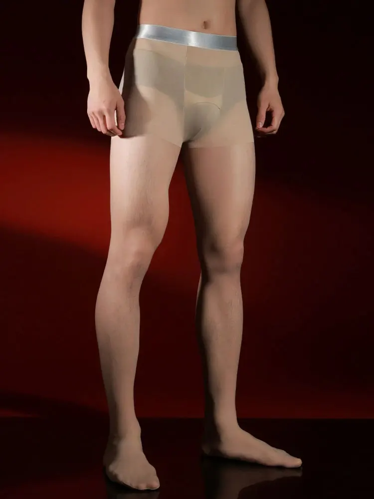 セクシーな男性用シルバーウエストパンスト、ハイストレッチオイ - Tights Pantyhose Sheer のレビューと価格