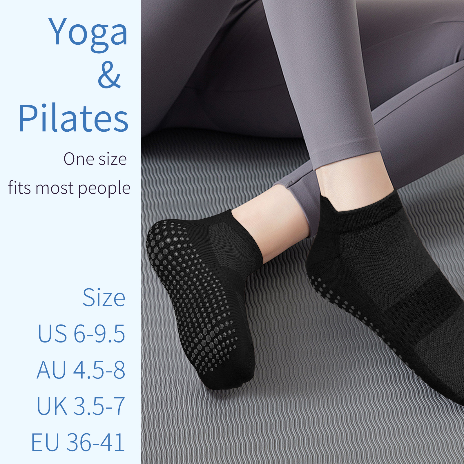 3 ペアヨガソックス女性綿ショートメッシュ通気性プロフェッシ - Grip Sock Yoga のレビューと価格