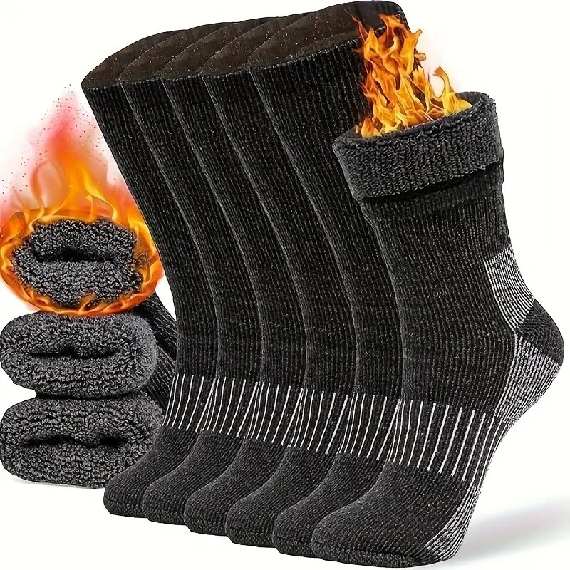 メリノハイキングソックス、冬用ブーツ用暖かいクルーソックス、 - Wool Hiking Sock のレビューと価格