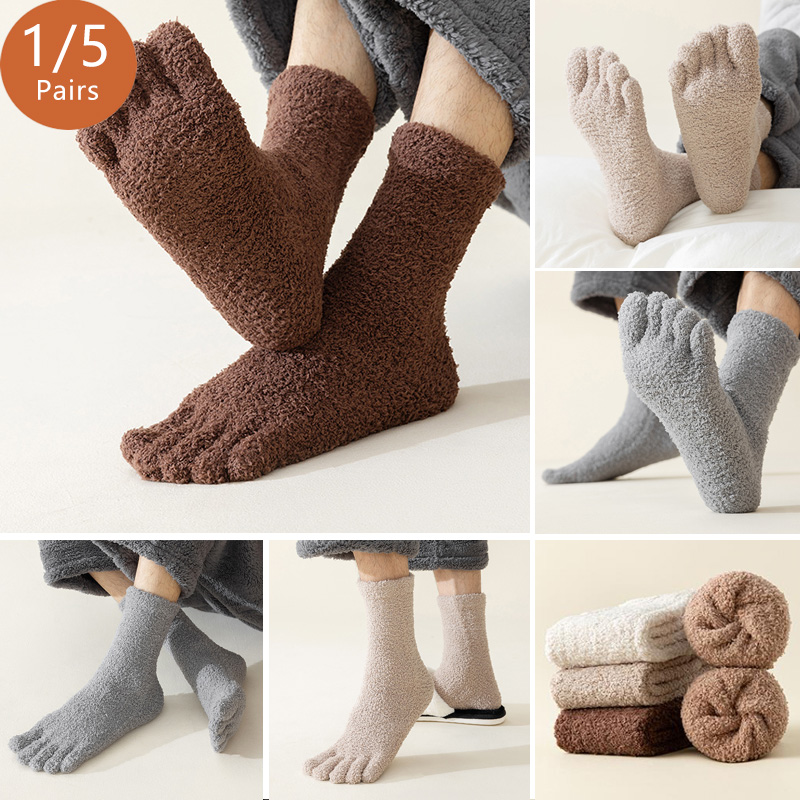 1/5足組 メンズ サーマル つま先ソックス 冬 厚手 保温 - Thermal Sock Winter のレビューと価格